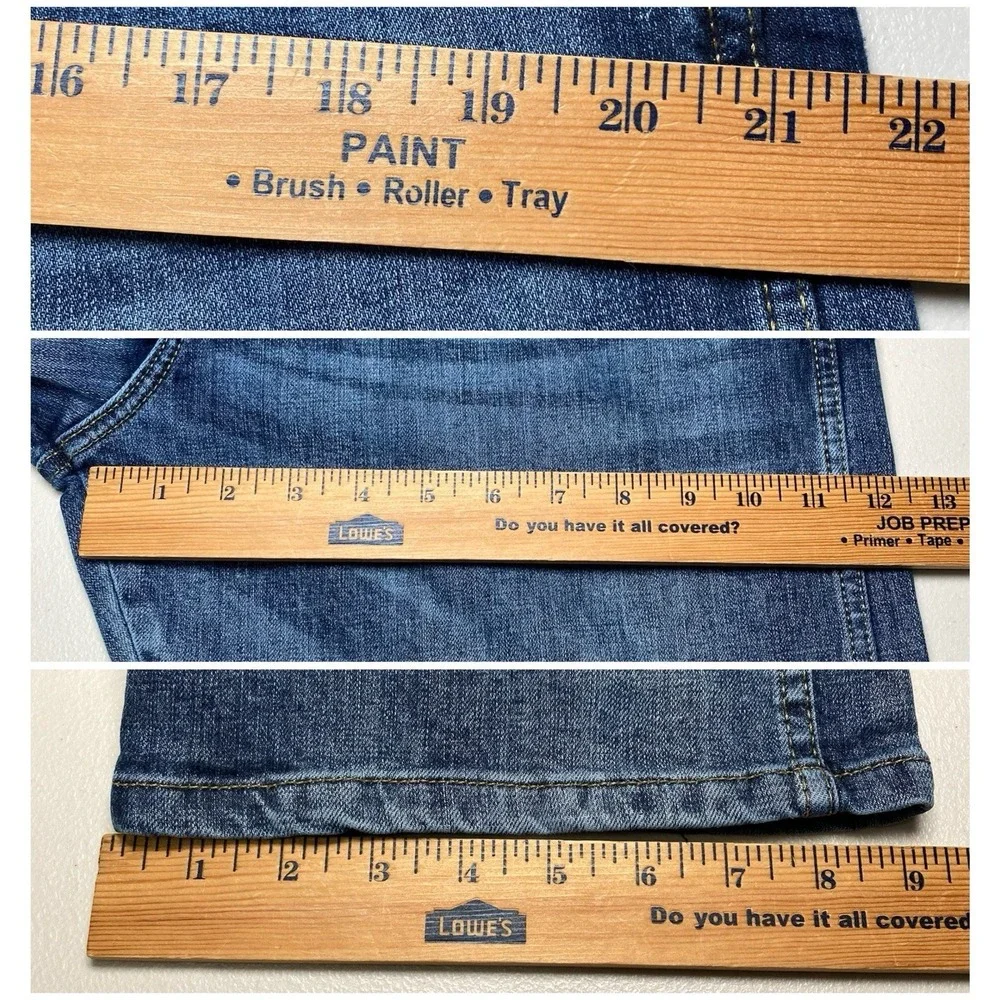 Wrangler Retro Slim Boot 34x32 (35x31.5) Mens Medium Wash Whiskering Western - Picture 5 of 6